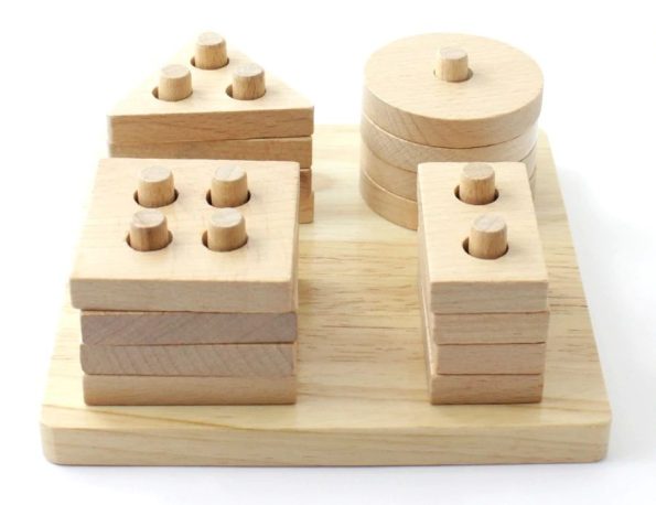 Montessori Thinks - Γεωμετρικά Σχήματα με Τρύπες Παζλ