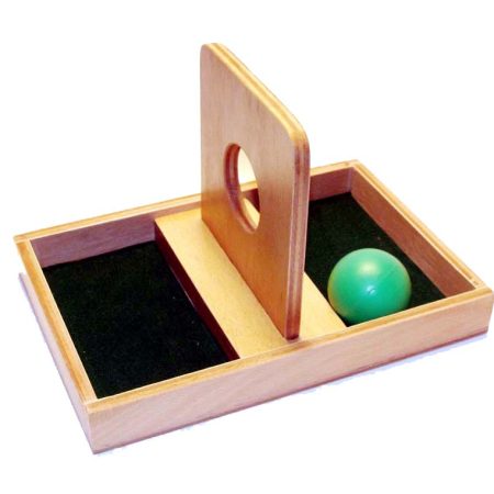 Montessori Thinks - Δίσκος με ξύλινο Διάτρητο Διαχωριστικό και Μπάλα