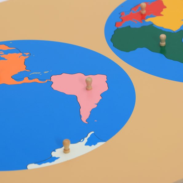 Montessori Thinks - Χάρτης Παζλ: Μέρη του Κόσμου