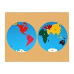 Montessori Thinks - Χάρτης Παζλ: Μέρη του Κόσμου