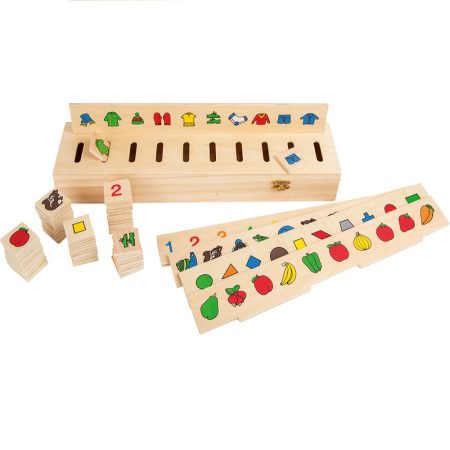 Montessori Thinks - Ταξινόμηση Εικόνων σε ξύλινο κουτί Έξτρα