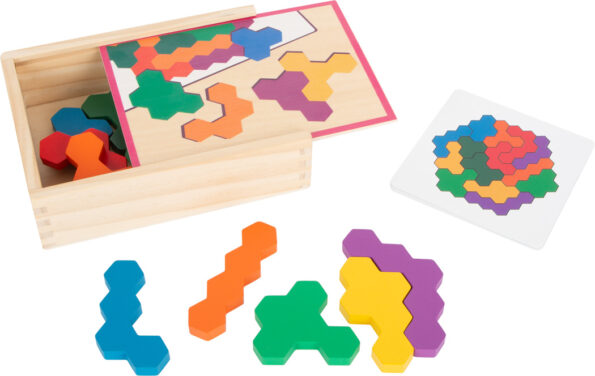 Montessori Thinks - Ξύλινο Παζλ Εξάγωνο - Παιχνίδι Εκμάθησης
