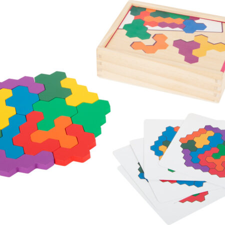Montessori Thinks - Ξύλινο Παζλ Εξάγωνο - Παιχνίδι Εκμάθησης